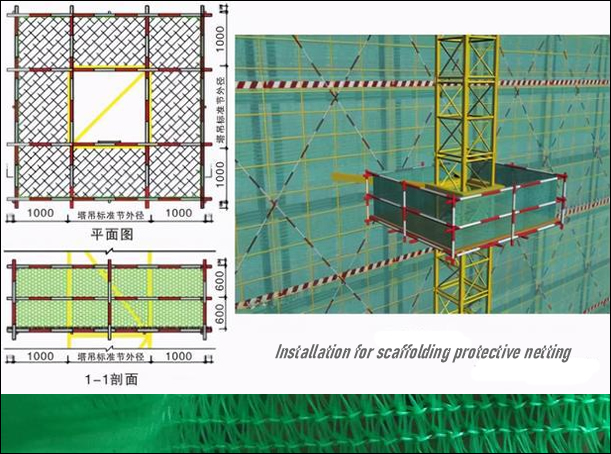 Installation of Scaffold Protection metal Mesh